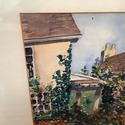 Original Watercolor Painting English Cottages Ivy 