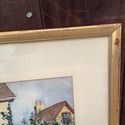 Original Watercolor Painting English Cottages Ivy 