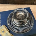 Antique Nickel Silver BSEP Short Compote Bowl Mono