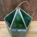 Vintage Stained Glass Hanging Lantern Light Electr