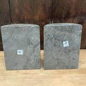 Pier 1 Marble Bookends Smokey Gray Dark Gray with 