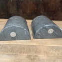 Pier 1 Marble Bookends Smokey Gray Dark Gray with 