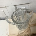 Vintage Pressed Glass Creamer Starburst Beaded Use