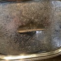 Silverplate Vintage Serving Tray Bar Tray Monogram