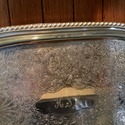 Silverplate Vintage Serving Tray Bar Tray Monogram