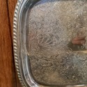 Silverplate Vintage Serving Tray Bar Tray Monogram