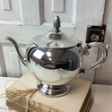 Bristol Silverplate by Poole Teapot Squat Short 8.