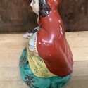 Red Riding Hood Staffordshire Figure Seated w Dog 