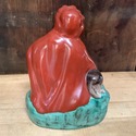 Red Riding Hood Staffordshire Figure Seated w Dog 