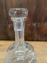 Vintage Heavy Glass Bottom Decanter w Stopper Barw