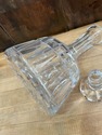 Vintage Heavy Glass Bottom Decanter w Stopper Barw