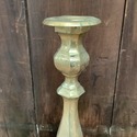 Tall Brass Plated Metal Candlestick Holder Etched 