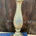 Tall Brass Plated Metal Candlestick Holder Etched 