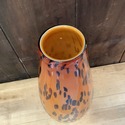 Leopard Art Glass Vase Tortoise Shell Large 15" Ta