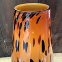 Leopard Art Glass Vase Tortoise Shell Large 15" Ta