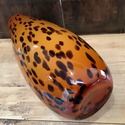 Leopard Art Glass Vase Tortoise Shell Large 15" Ta