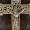 Gold Metal Filigree Cross Crucifix Religious Chris