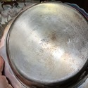 Silver Plate Round Chafing Dish w Lid Round w Wood