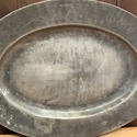 Antique Oval Pewter Platter 19th C Harris London M