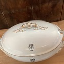 White Gold Footed Tureen Royal China Works Worcest