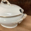 White Gold Footed Tureen Royal China Works Worcest