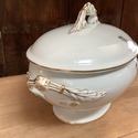 White Gold Footed Tureen Royal China Works Worcest