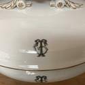 White Gold Footed Tureen Royal China Works Worcest