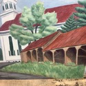 Listed Artist Anne Steele Marsh Country Church Car