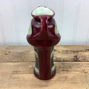 Art Nouveau Majolica Stacked Pitcher Jug Burgundy 