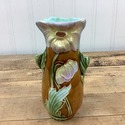 Vintage Majolica Petite Bud Vase Lavender Iris Flo