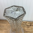 Vintage Lead Crystal Glass 14.5" Tall Vase Floral 