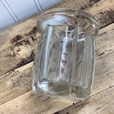 Vintage Glass Jam or Marmalade Jar Etched Floral w