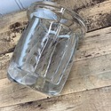 Vintage Glass Jam or Marmalade Jar Etched Floral w