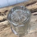 Vintage Glass Jam or Marmalade Jar Etched Floral w