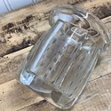 Vintage Glass Jam or Marmalade Jar Etched Floral w