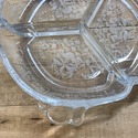 Vintage Heisey Glass Divided Dish Relish Orchid Ta