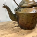 Vintage Copper Teapot Kettle Wood Handle As Shown 