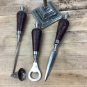 Vintage Office or Barware Set Bottle Letter Opener