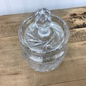 Crystal Condiment Jar w Lid Unmarked Elegant Glass