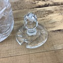 Crystal Condiment Jar w Lid Unmarked Elegant Glass