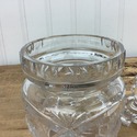 Crystal Condiment Jar w Lid Unmarked Elegant Glass