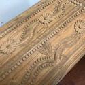 Hand Carved Pine Wood Box Vintage Folk Art Floral 