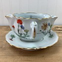 Lourioux Le Faune French Wildflower Gravy Boat w P