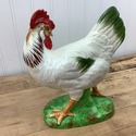 Vintage Ceramic Rooster Hen Figure Head Turned Jap