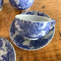 Blue White Floral Seto Tea Set Japanese C1860 Teap