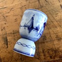 Vintage German Tall Egg Cup Footed w Delft Holland