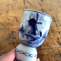 Vintage German Tall Egg Cup Footed w Delft Holland