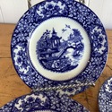 3 Olde Alton Ware Bread Butter Plates Blue White P