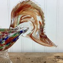 Murano Glass Rooster Chicken Figure Unmarked Color