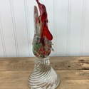 Murano Glass Rooster Chicken Figure Unmarked Color